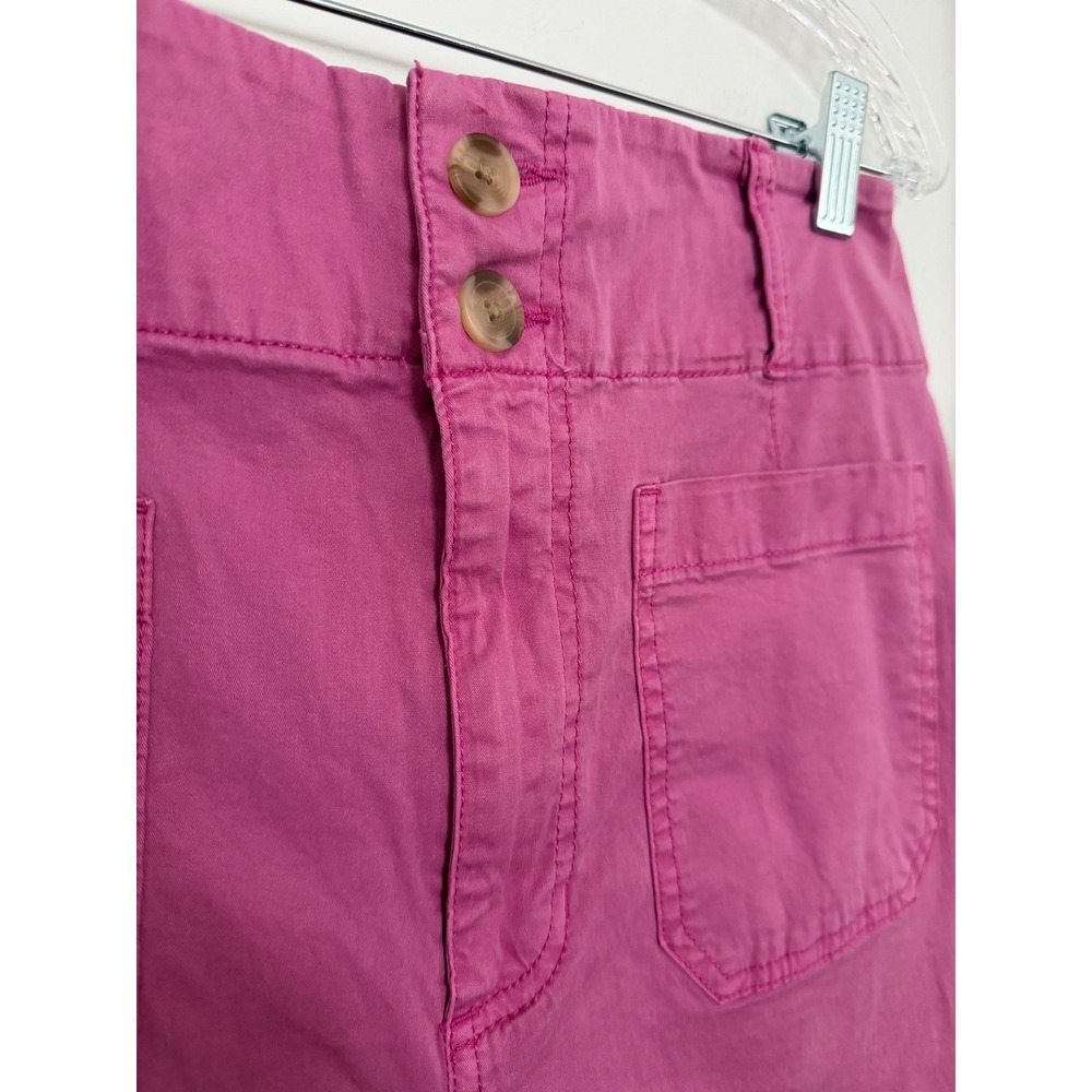 LC Lauren Conrad Womens High Rise Wide Leg Utility Pants Pink Berry Size 12 - Picture 6 of 12